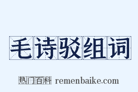 毛诗驳组词是什么意思的图片